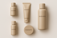 beige matte Radiayn travel size products